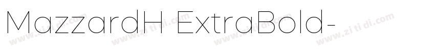 MazzardH ExtraBold字体转换